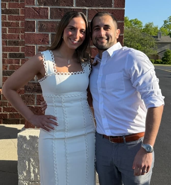 Jad Mubaslat and his wife, Noor